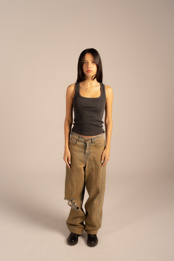 Ivy Dark Grey Tank Top